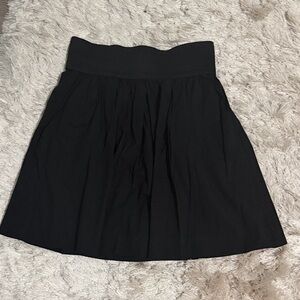 Necessary Objects Black Knit-Waist Circle Skirt